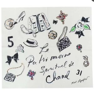 New Chanel Karl Lagerfeld White Glasses Cleaning Cloth